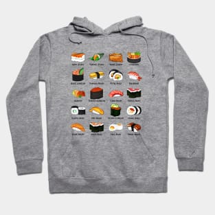 Various sushi preparations - Sushi varieties Hoodie